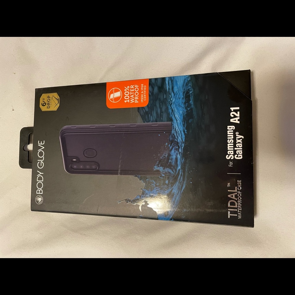 New Samsung Galaxy Body Glove Tidal Waterproof Phone Case, Clear/Black